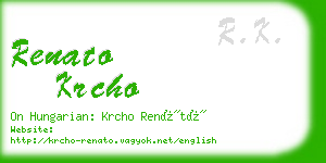renato krcho business card